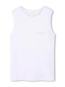 Givenchy Kids топ с логотипом, белый