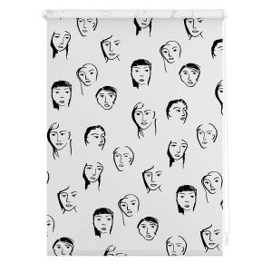 Рулонные шторы Lichtblick Face, 100x150x6 см, черный