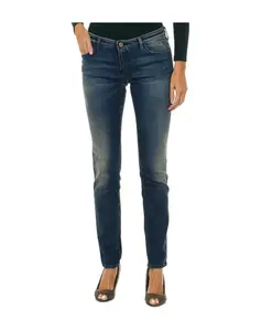 Узкие джинсы с потертостями Armani Jeans, синий