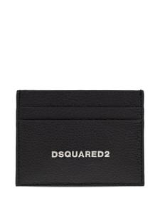 Кожаный держатель карт с логотипом DSQUARED2, черный