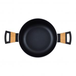 Земляной черная кастрюля с крышкой Bergner