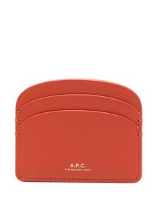Визитница с логотипом и надписью A.P.C., красный