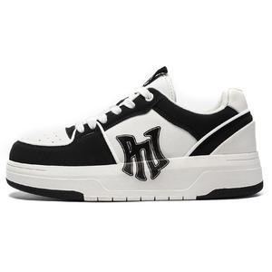 Pnj Низкие скейтерские кроссовки унисекс хаки-коричневый черно-белый, цвет Black White