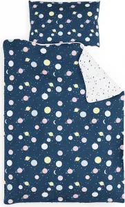 Детское постельное белье 100x135 | Комплект постельного белья для детей с 1 наволочкой 40x60 см | Очень мягкий детский комплект постельного белья из микрофибры для девочек и мальчиков на молнии | Planets Sleepwise