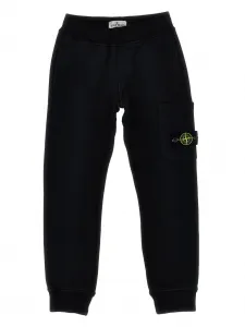 Джоггеры с нашивкой-логотипом Stone Island Junior, черный
