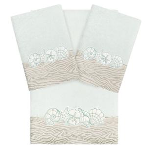 Linum Домашний текстиль, турецкий хлопок, ряд полотенец с украшением, 3 шт. Linum Home Textiles, цвет Aqua