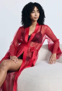 Длинный эксклюзивный халат-кимоно, покрывающий все тело. Hunkemöller, Chili Pepper