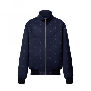 Двусторонний блузон из смеси шерсти и шелка LV Blason Louis Vuitton, синий