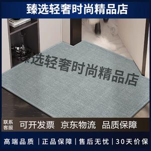 Budis Ковер 60х120 см из ПВХ, уличный, для прихожей, водостойкий, светло-голубой, узор Gezao