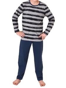 NORMANN Длинная полосатая пижама - 75065 серого цвета