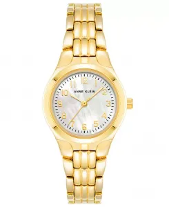 Женские часы Quartz с браслетом из золотистого сплава, 26 мм Anne Klein