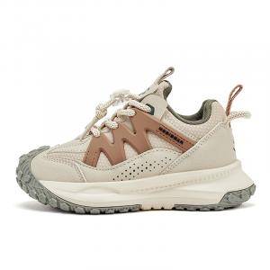 Нескользящие, износостойкие, дышащие детские беговые кроссовки Hobibear, бежевый оранжевый (leather surface spring fall)