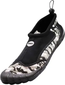 Мужские водные туфли NORTY - акваноски для пляжа, лодки и бассейна - модель Skeletoe с эффектом босой ноги - необходимые на круизном лайнере - обувь для походов и кемпинга, черный