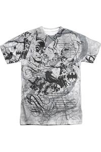 Футболка с коротким рукавом для взрослых «Бэтмен: История Темного рыцаря» из 100% полиэстера Gildan, белый