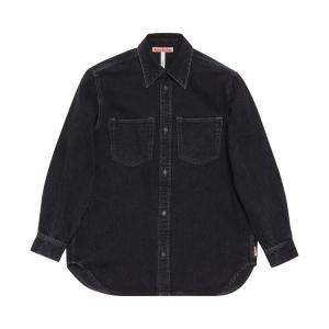 Рубашка Acne Studios Denim Button Up Shirt, черный
