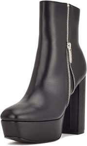 Женские ботильоны YDN с закругленным носком, массивным каблуком и платформой, средней высоты, классические официальные туфли, размеры 4-15 США, Black