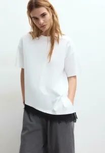 Футболка с коротким рукавом и принтом Stradivarius, White