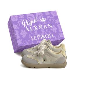 Низкие повседневные туфли женские Alxnan, Beige Yellow+Box