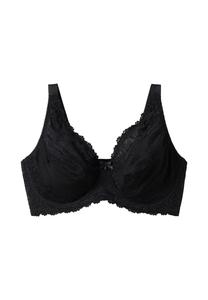 Бюстгальтер на косточках с изящным кружевом и боковой поддержкой sheego, черный