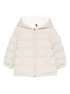 Стеганая куртка с капюшоном Najan Moncler Enfant, нейтральный