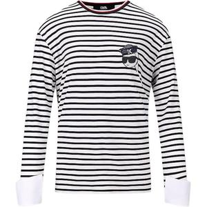 Футболка KARL LAGERFELD SS25 Regular женская KARL LAGERFELD/Karl Lagerfeld Jeans, черный/белый