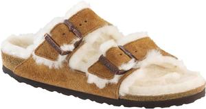 Женские сандалии Birkenstock Arizona SFB из замши красно-коричневого цвета