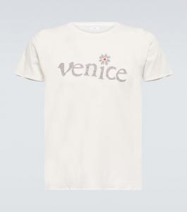 Футболка из хлопка с принтом ERL, белый