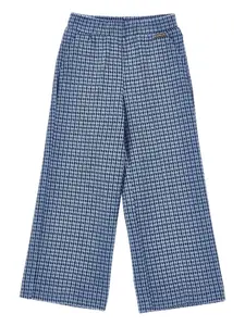 Широкие брюки в ломаную клетку Monnalisa, синий