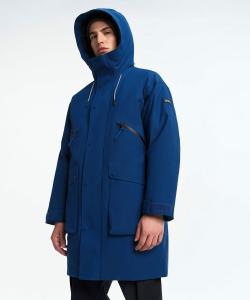 Дышащая и водонепроницаемая утепленная длинная куртка