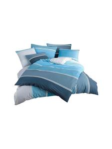 Постельное белье Aqua синего цвета Traumschlaf, 135 x 200 + 80 x 80 см