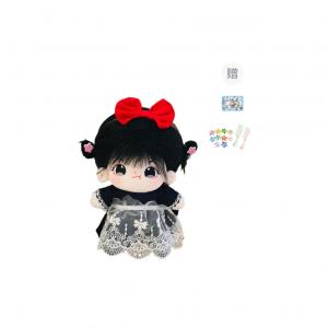 Стильное платье для куклы из хлопка с съемным нарядом, плюшевая кукла высотой 20 см BANLI