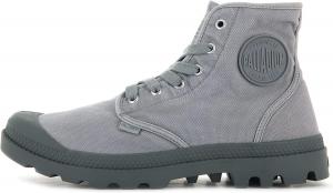 Мужские ботинки Palladium Pampa Hi, веганские тканевые ботинки на шнуровке, серый