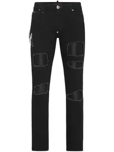 Узкие джинсы Rock Star Philipp Plein, черный