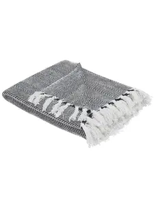 Пуховое одеяло Beliani Kuschel TANGIER, черный/белый
