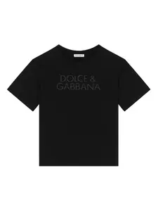Футболка с логотипом Dolce & Gabbana Kids, черный