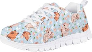 Кроссовки Jeiento для детей мальчиков и девочек, для бега и тенниса, дышащие спортивные кроссовки, размеры для малышей, маленьких и больших детей, Aesthetic Flower Capybara Axolotl