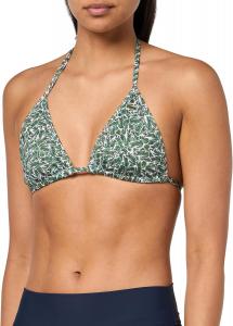 Lacoste женский топ для плавания из джерси с принтом, Green/Flour