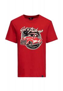 Рубашка с принтом и принтом винтажного автомобиля Get A Pick-Up KING KEROSIN, красный