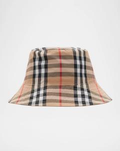 Детская панама в клетку, размер S-M Burberry, цвет Sand Ip Check