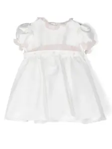 Платье с оборками и вышивкой La Stupenderia, белый