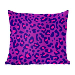 Декоративная подушка MuchoWow диванная подушка для гостиной декоративная подушка 60 x 60 см принт пантеры - фиолетовый - розовый - чехол на подушку - хлопчатобумажная ткань - декоративные чехлы на подушки