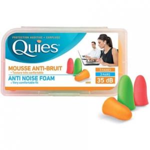 Беруши для защиты слуха 35 дБ 3 пары, подходящие цвета Quies
