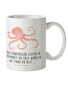 Детская кружка с осьминогом и надписью на белом фоне Mr. & Mrs. Panda