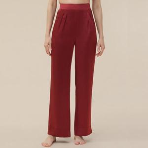 Женские атласные широкие пижамные брюки Adyson Parker, цвет cranberry red