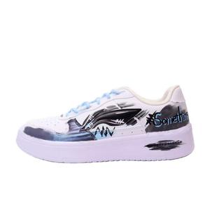 LINING Понтонные лодки устойчивые к истиранию облегченные увеличивающие высоту лоу-топ скейтборд кроссовки Unisex White Gray