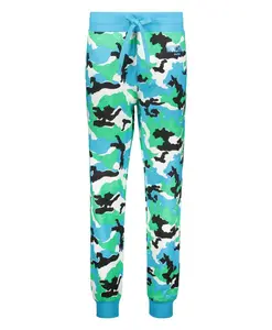 Спортивные штаны с камуфляжным рисунком и завязками. Moschino, мультиколор