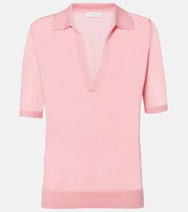 Свитер-поло из кашемира и шелка Frank Gabriela Hearst, розовый