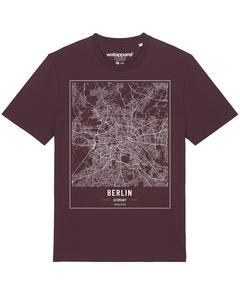 Рубашка Watapparel  City maps Berlin Landkarte, темно-красный