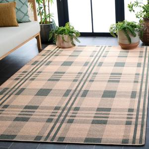 Ковер SAFAVIEH, 153 x 244 см, - коллекция Natural Fiber - Natural & Green, Sisal, противоскользящий, идеально для гостиной, спальни, столовой (NF157Y)