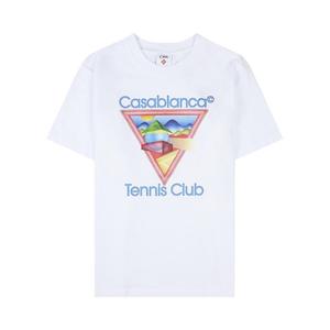 Футболка Casablanca Tennis Club Icon Printed T-Shirt, White
